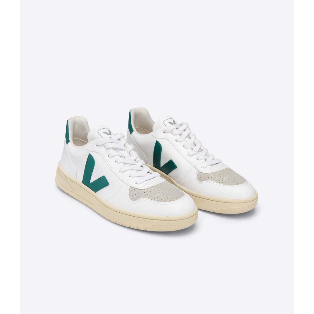 Veja V-10 CWL Schoenen Dames White/Green | NL 574AHK